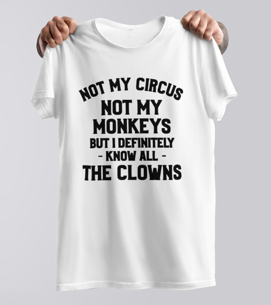 Not My Circus Not My Monkeys But I Definitely Know All The Clowns T-Shirt
