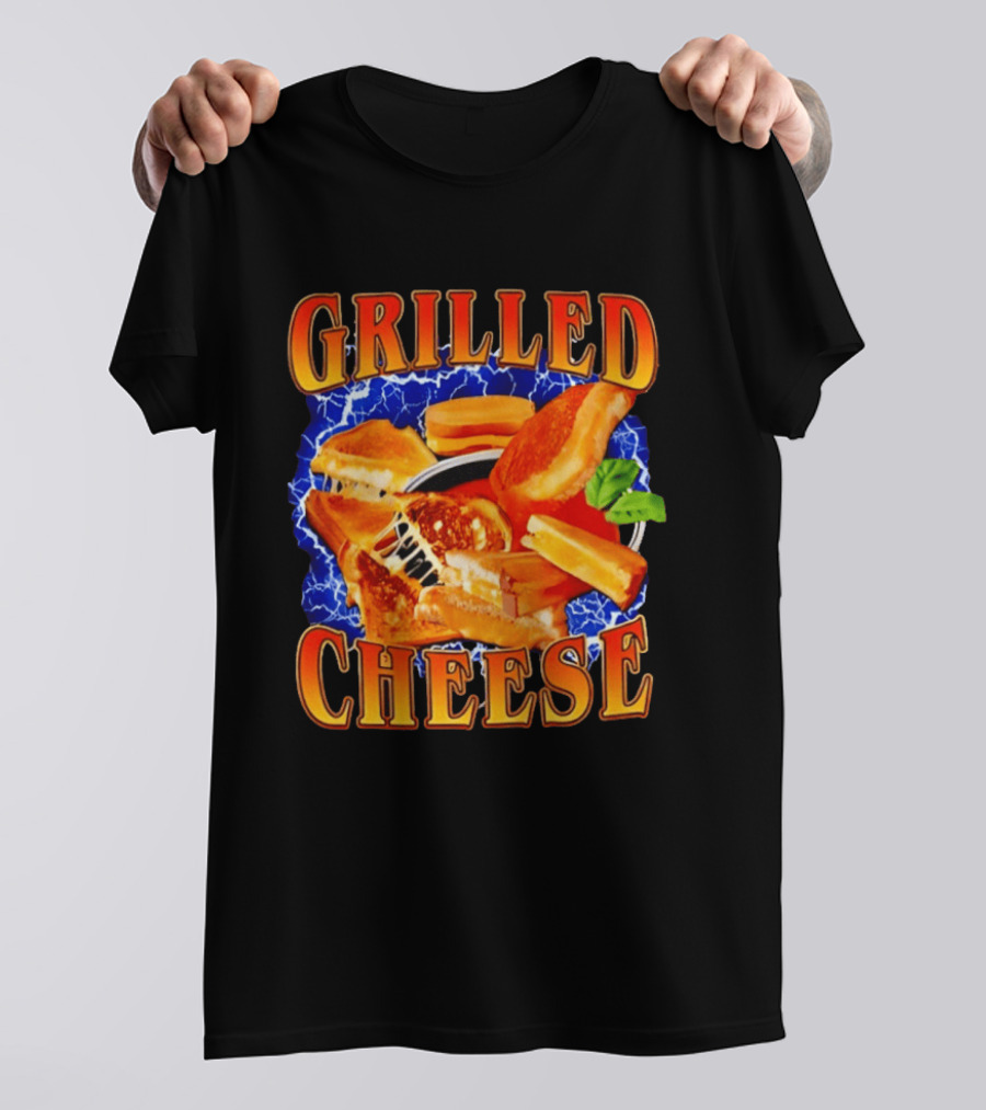 Grilled Cheese Lightning 90s Bootleg Blue T-Shirt