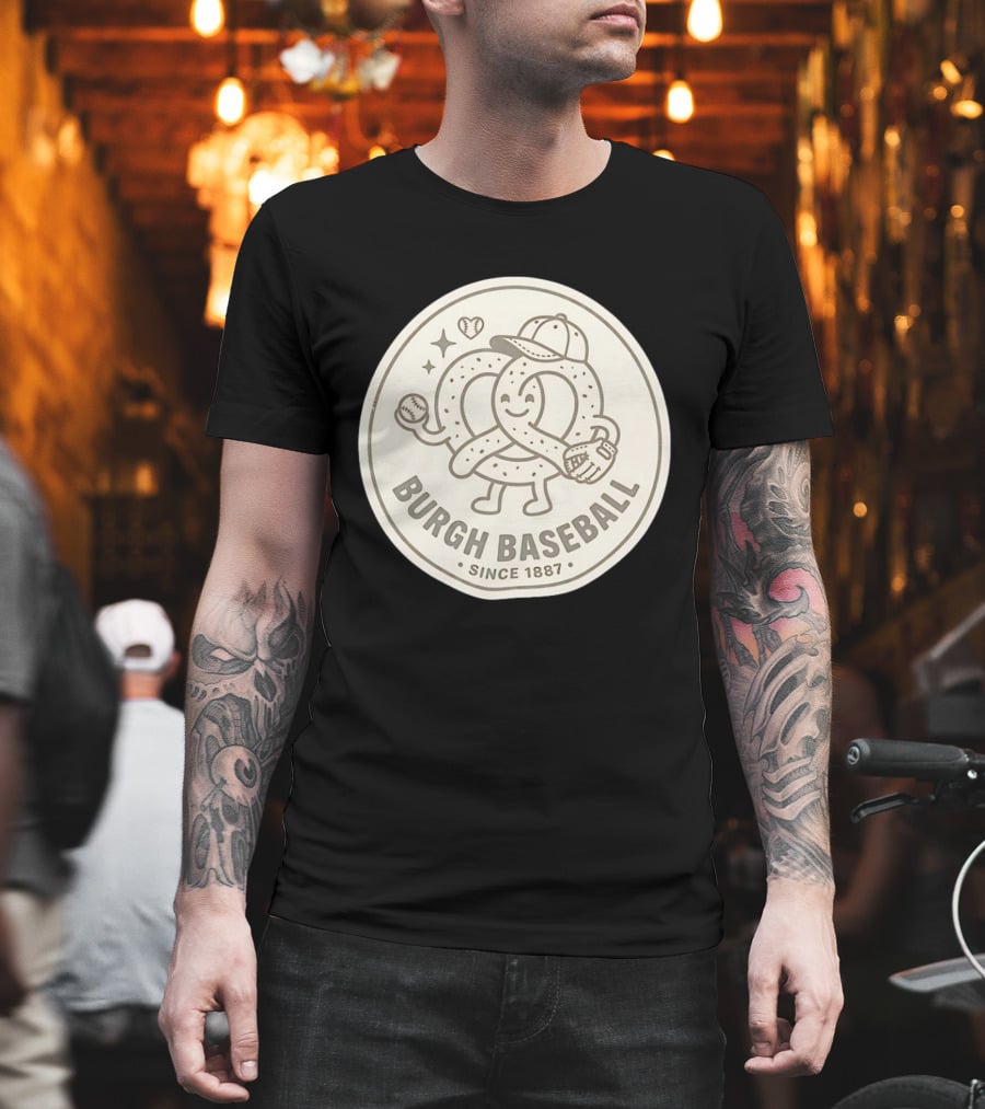 Burgh Baseball Since 1887 Pittsburgh Pretzel Softball Cap T-Shirt