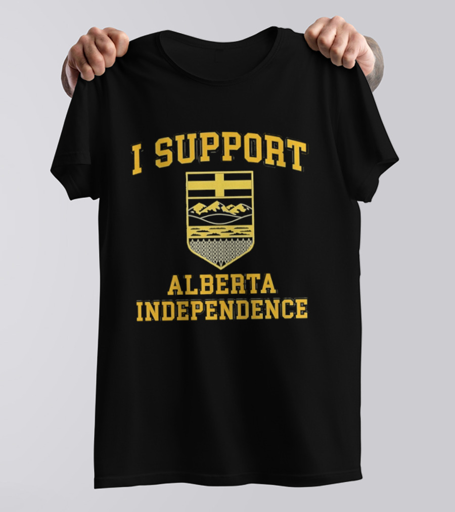 I Support Alberta Independence Flag Crest T-Shirt