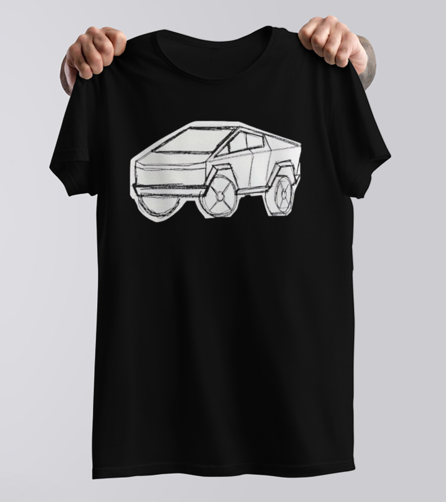 Tesla Cybertruck Electric Vehicle Cyber Sketch T-Shirt