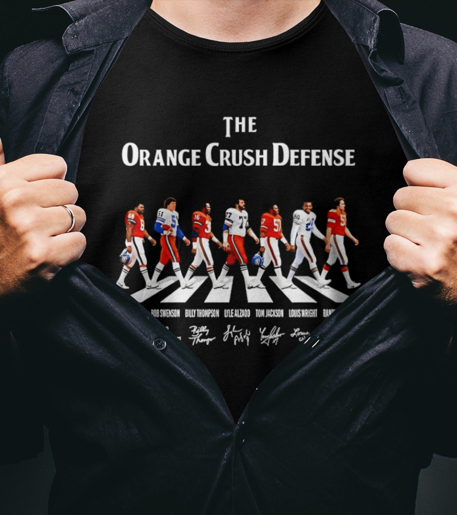 Denver Broncos The Orange Crush Defense Abbey Road Football Legends T-Shirt