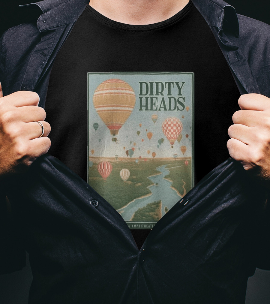 Dirty Heads Sandia Amphitheater Albuquerque NM Hot Air Balloons June 27 2026 T-Shirt