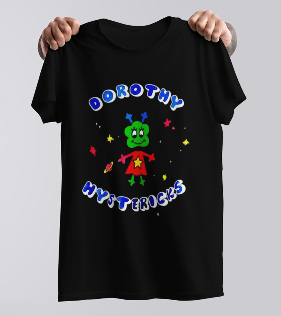 Dorothy Hystericks Alien Space Cartoon Character Starry Cosmic T-Shirt