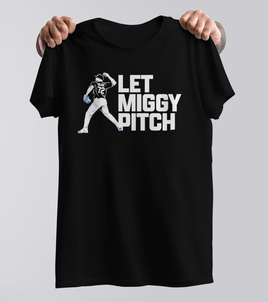 Let Miggy Pitch Los Angeles Dodgers Miguel Rojas T-Shirt