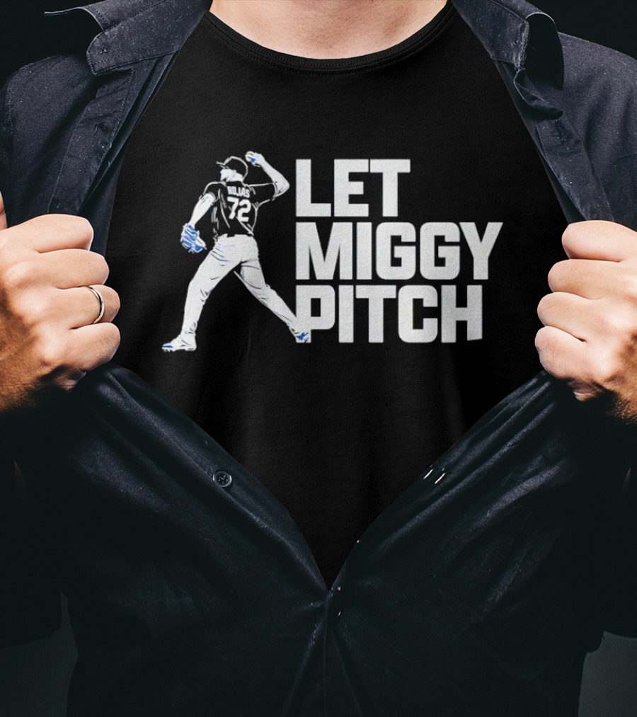 Let Miggy Pitch Los Angeles Dodgers Miguel Rojas T-Shirt