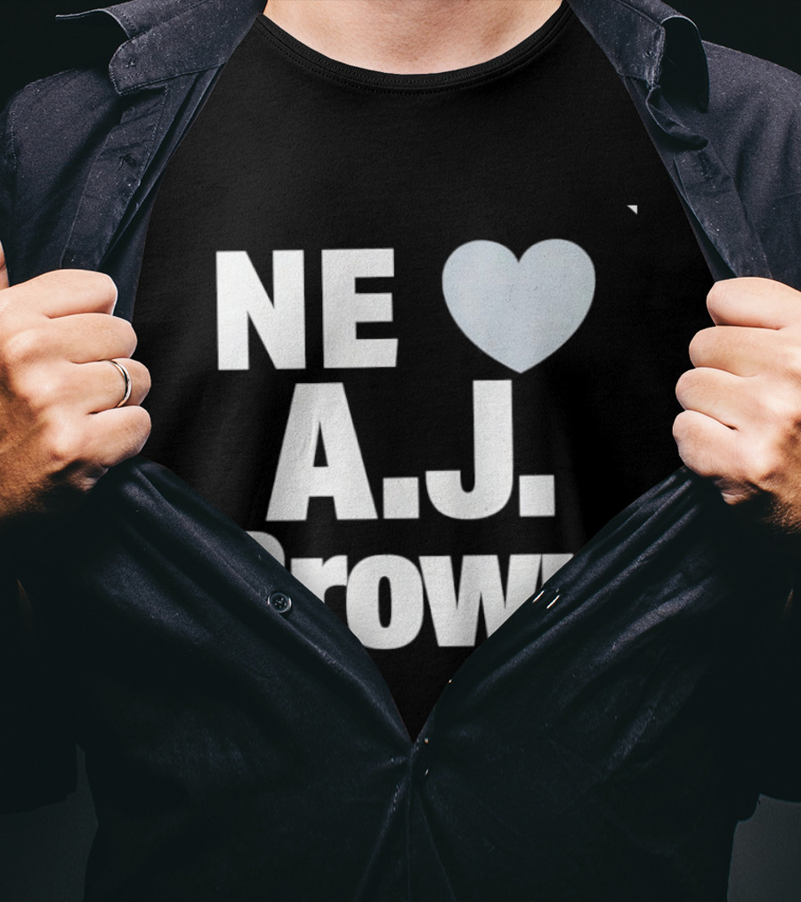 A.J. Brown NE Heart New England Football 2026 T-Shirt