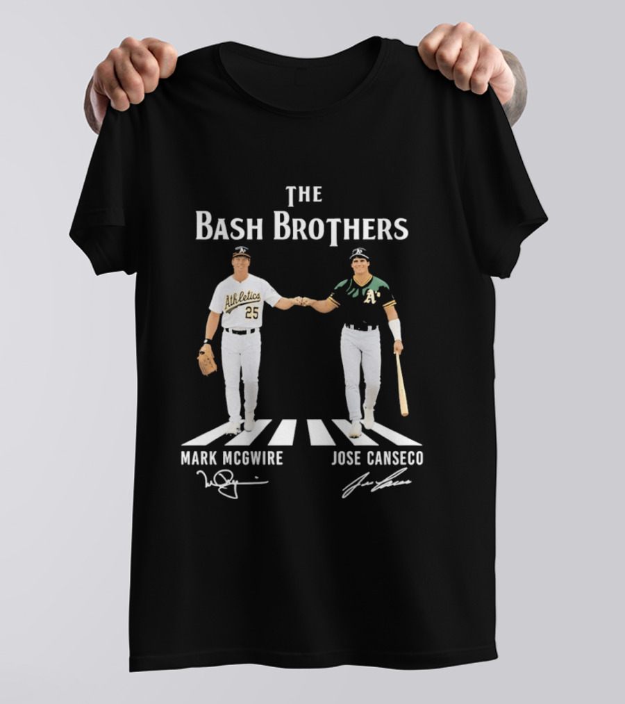 The Bash Brothers Mark McGwire Jose Canseco Oakland Athletics Abbey Road T-Shirt