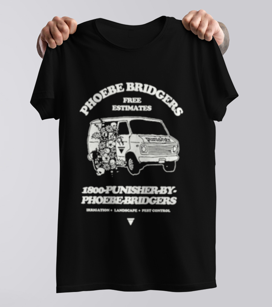Phoebe Bridgers Free Estimates 1 800 Punisher Flowers Van T-Shirt