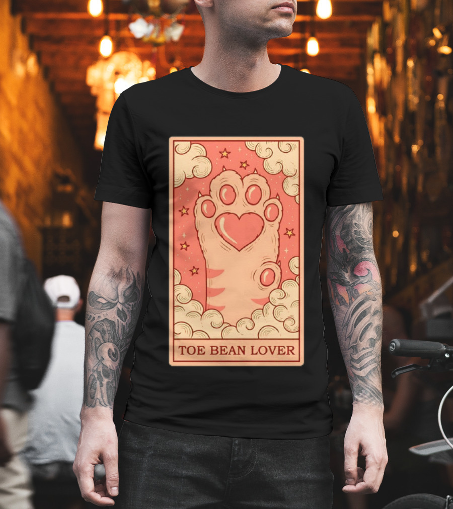 Toe Bean Lover Cat Paw Heart And Stars Whimsical T-Shirt