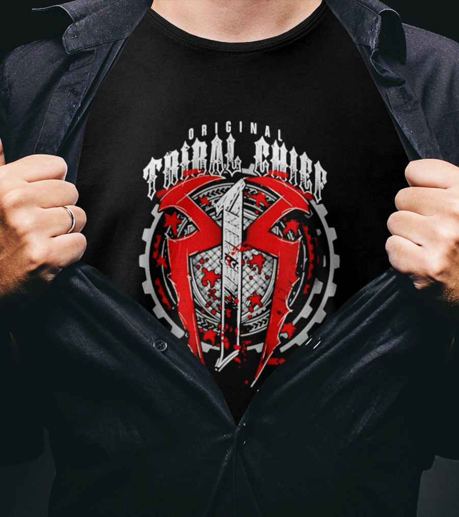 Original Tribal Chief Red Roman Reigns Shield T-Shirt