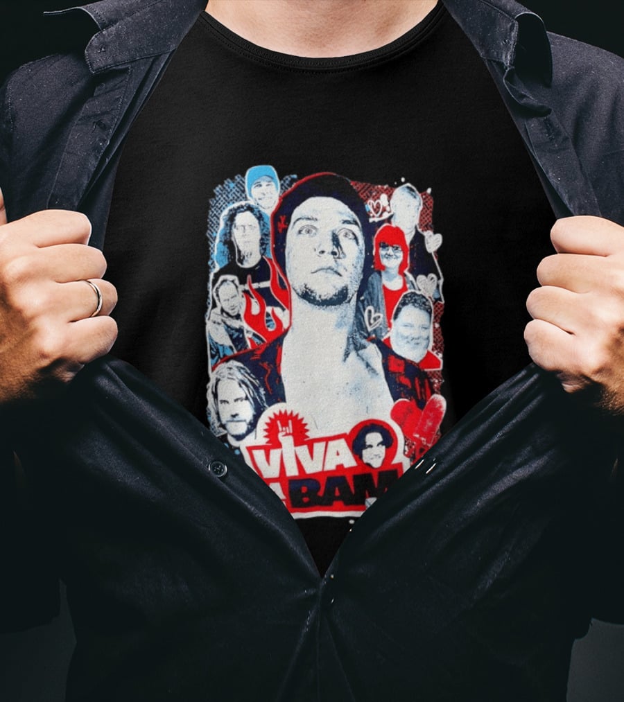Viva La Bam MTV Jackass Cast Collage Reality TV Series T-Shirt