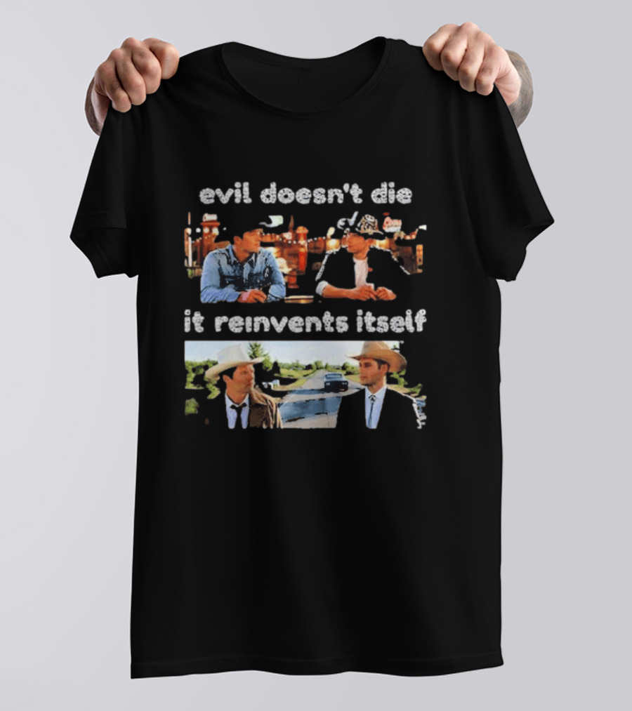 Supernatural 9 1 1 Lone Star Mashup Evil Doesn't Die It Reinvents Itself Cowboy Scene T-Shirt