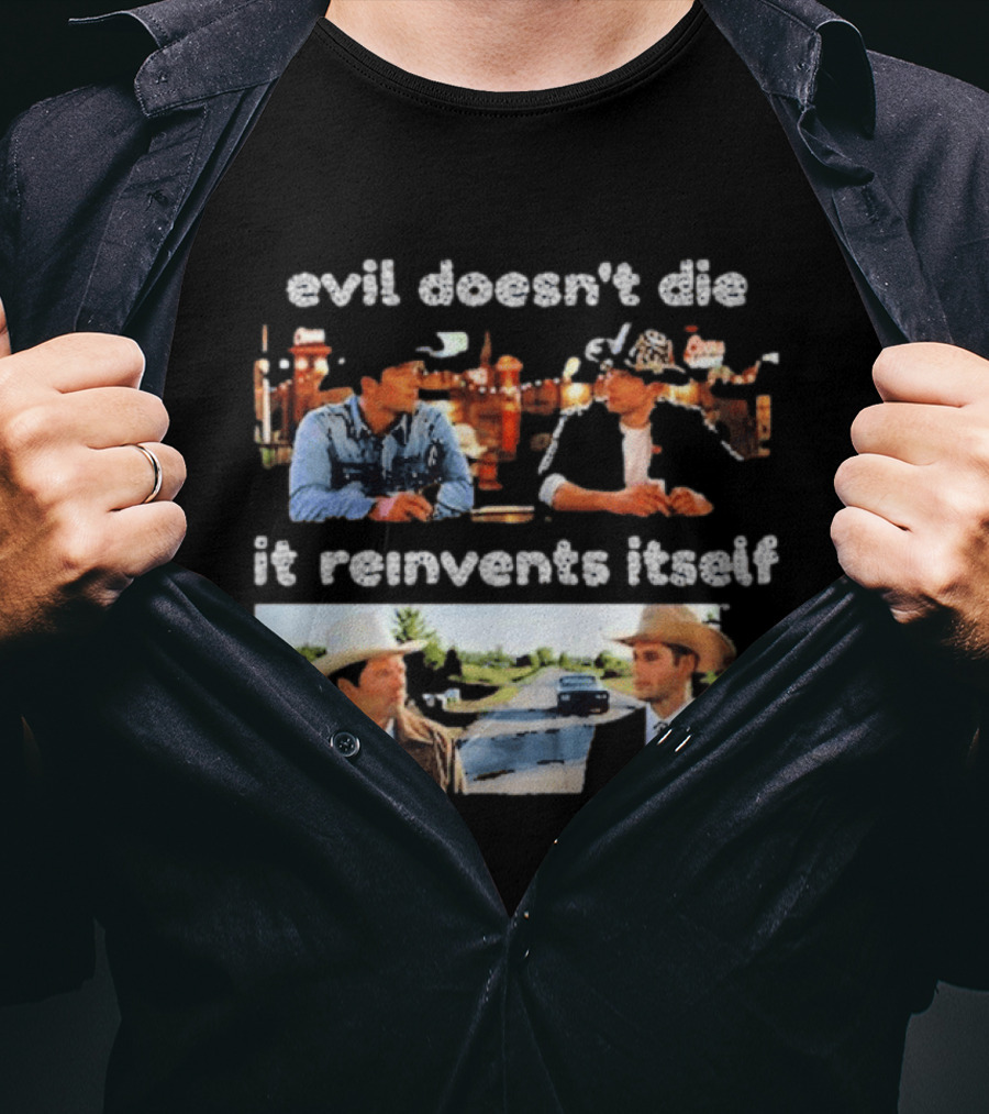 Supernatural 9 1 1 Lone Star Mashup Evil Doesn't Die It Reinvents Itself Cowboy Scene T-Shirt