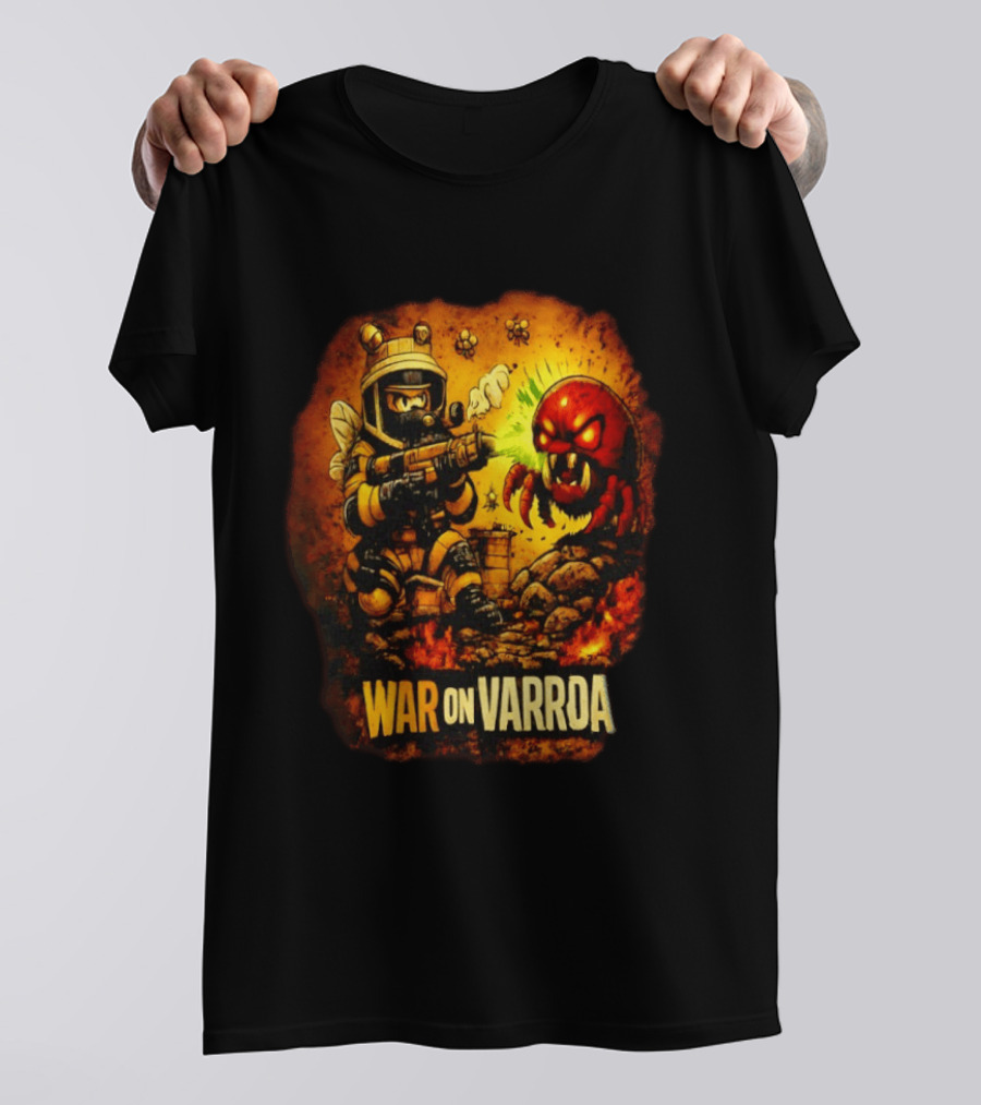 War On Varroa Beekeeper Tactical Combat Against Varroa Mite T-Shirt
