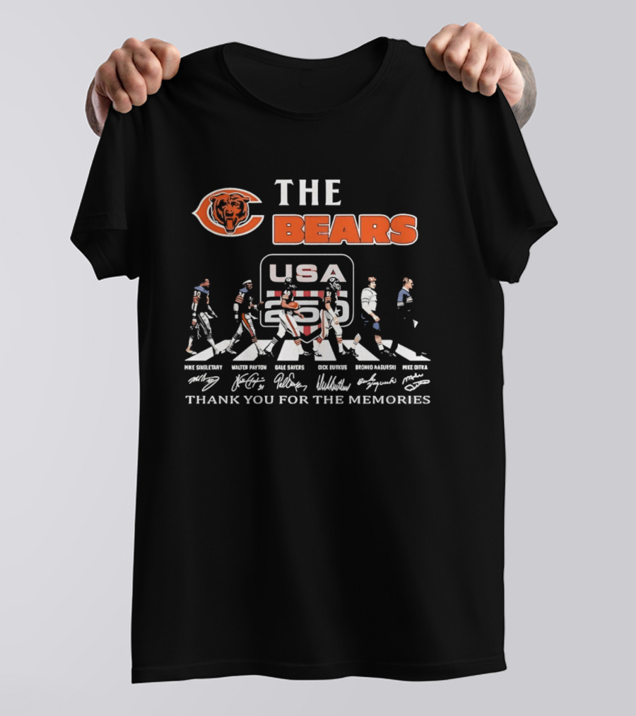 The Chicago Bears Abbey Road USA 250 Thank You For The Memories T-Shirt