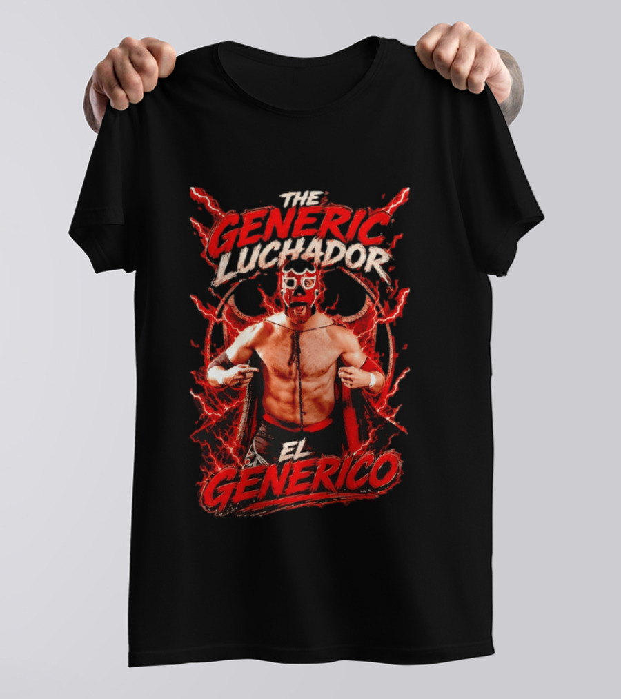 The Generic Luchador El Generico Pro Wrestling Masked Fighter T-Shirt