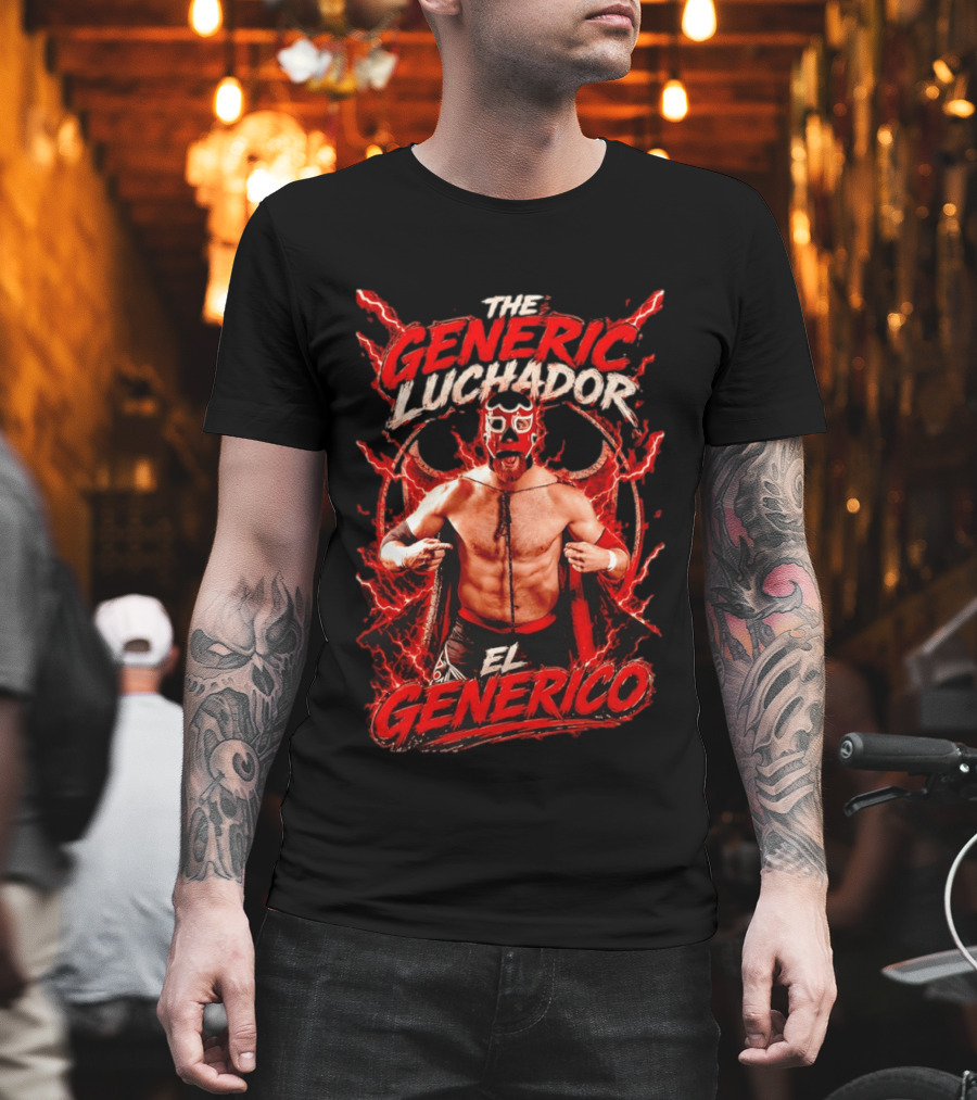 The Generic Luchador El Generico Pro Wrestling Masked Fighter T-Shirt