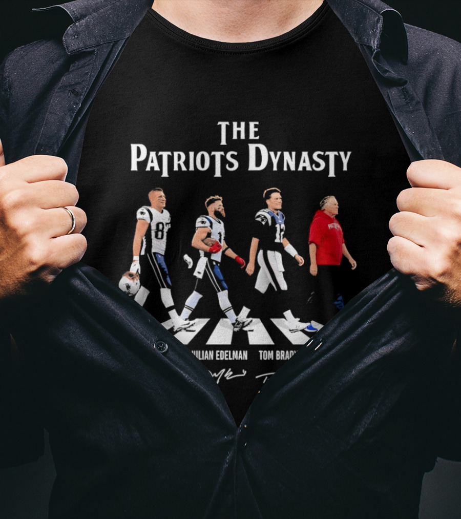 The Patriots Dynasty Abbey Road Gronkowski Edelman Brady Belichick T-Shirt