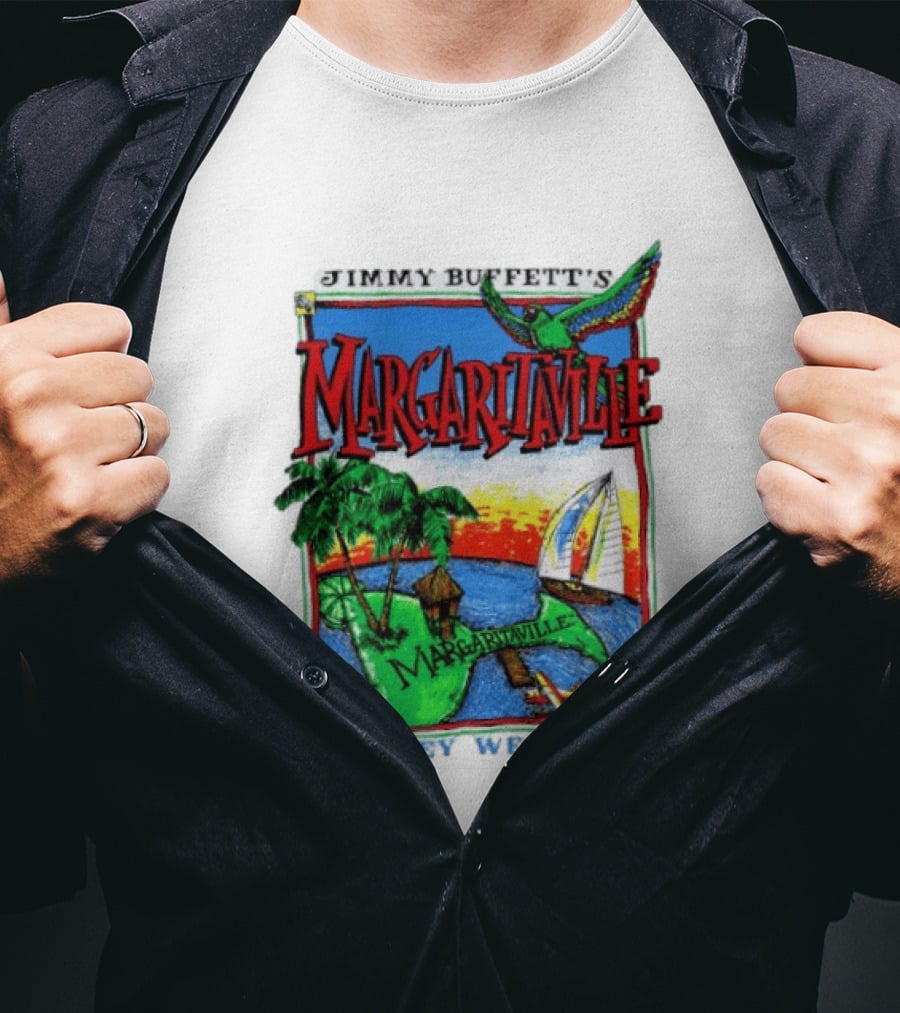 Jimmy Buffett's Margaritaville Key West Island Tropical Paradise Sailing Adventure T-Shirt