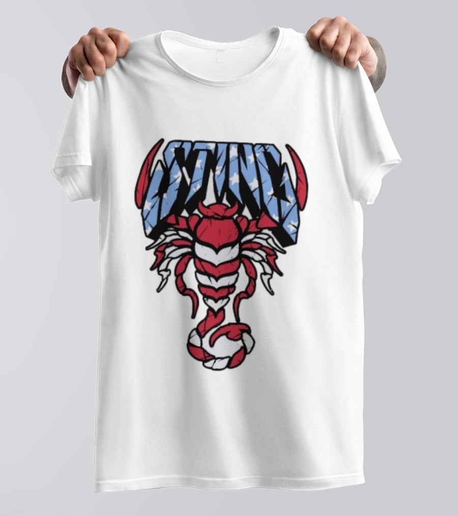 Sting 4th Of July American Flag Scorpion Polyester T-Shirt