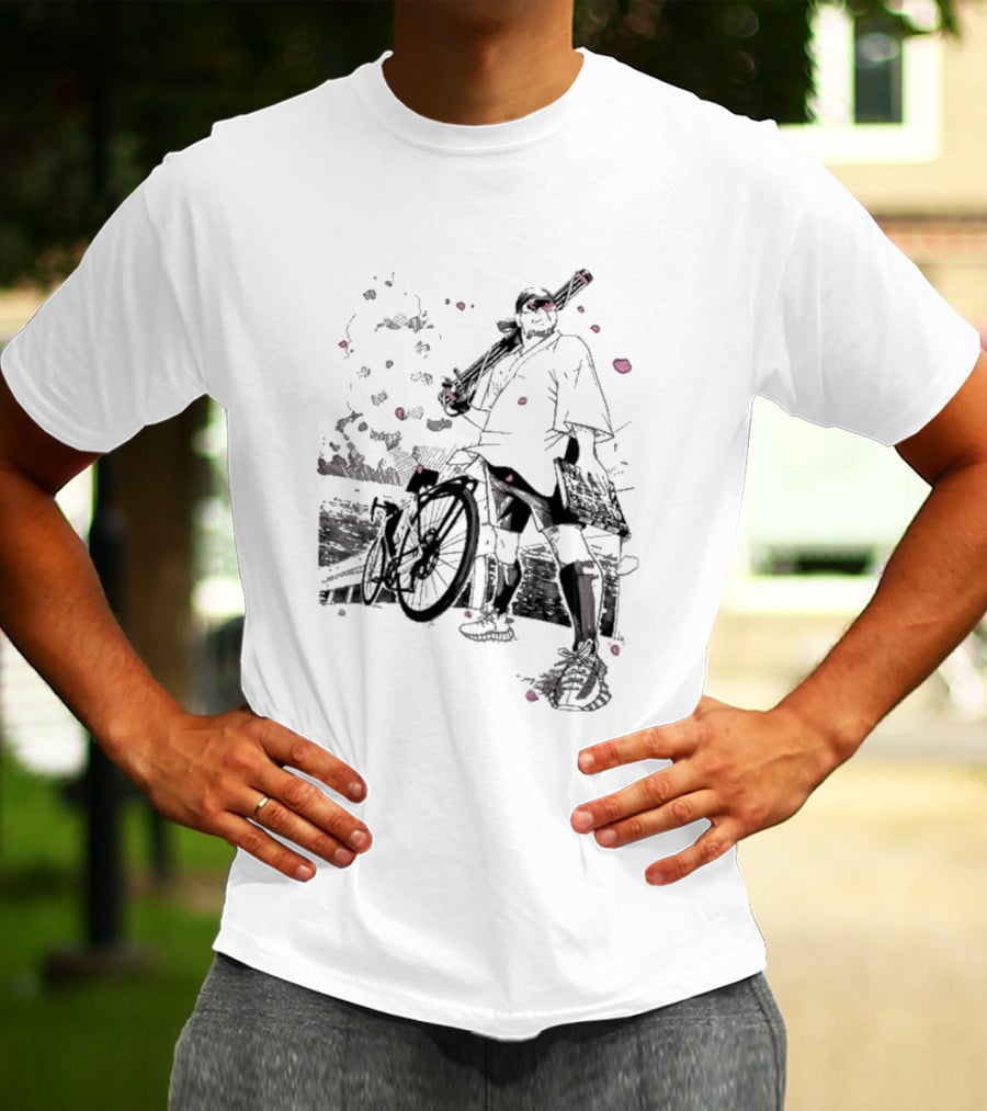 Ten O Majin Obama Henro Run Samurai Bicycle Adventure T-Shirt