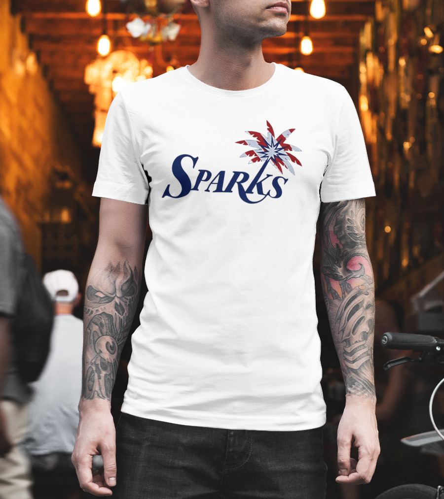 Los Angeles Sparks WNBA Basketball Team Palmtree Emblem Stars T-Shirt