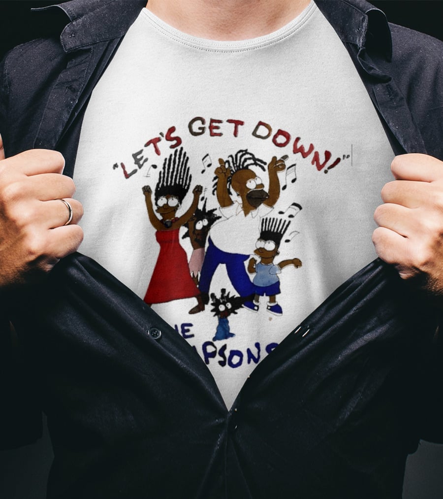 The Simpsons Let's Get Down Dancing Family Fun T-Shirt