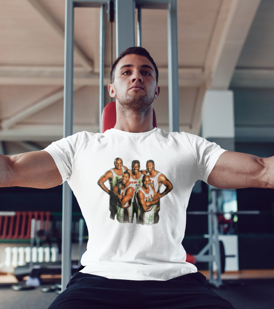 USA Dream Team Michael Jordan Magic Johnson Charles Barkley Patrick Ewing David Robinson T-Shirt