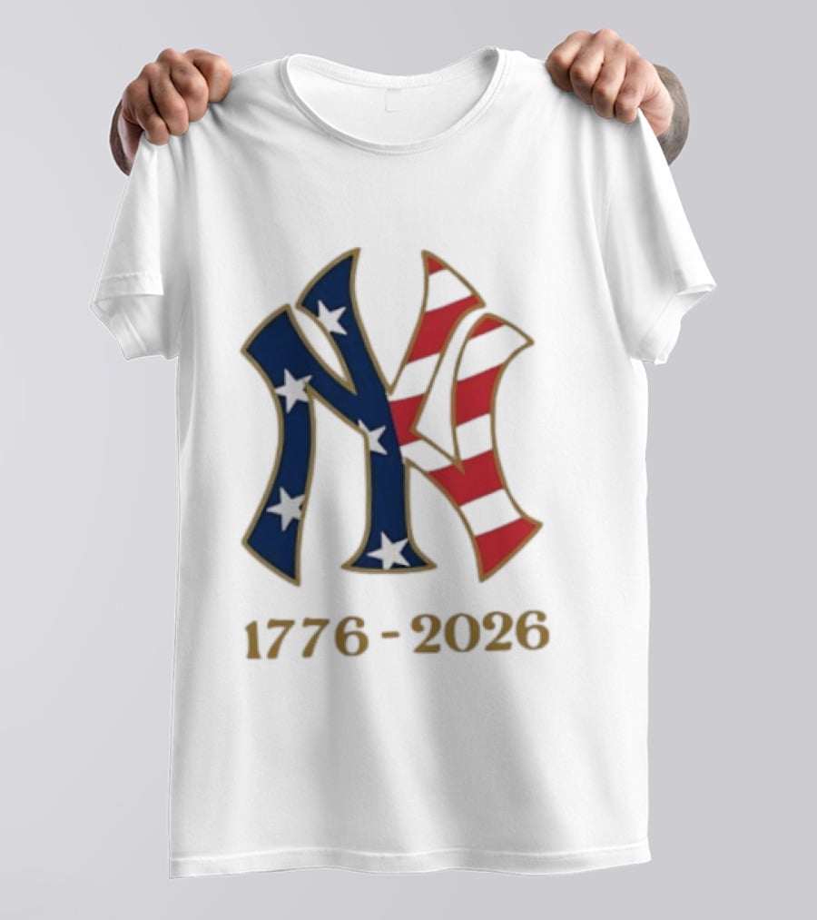 New York Yankees 1776 2026 250th Fourth Of July MLB Stars And Stripes T-Shirt
