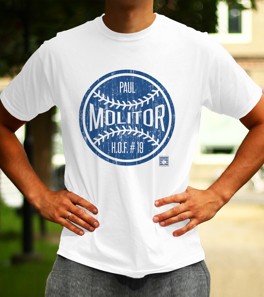 Paul Molitor HOF 19 Toronto Blue Jays Baseball Legend T-Shirt