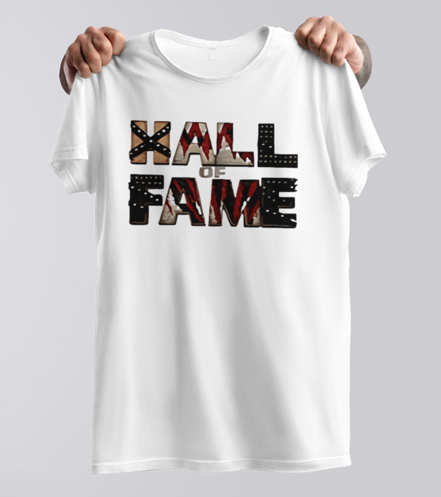 Hall Of Fame Horror Themed Letters With Blood Splatter T-Shirt