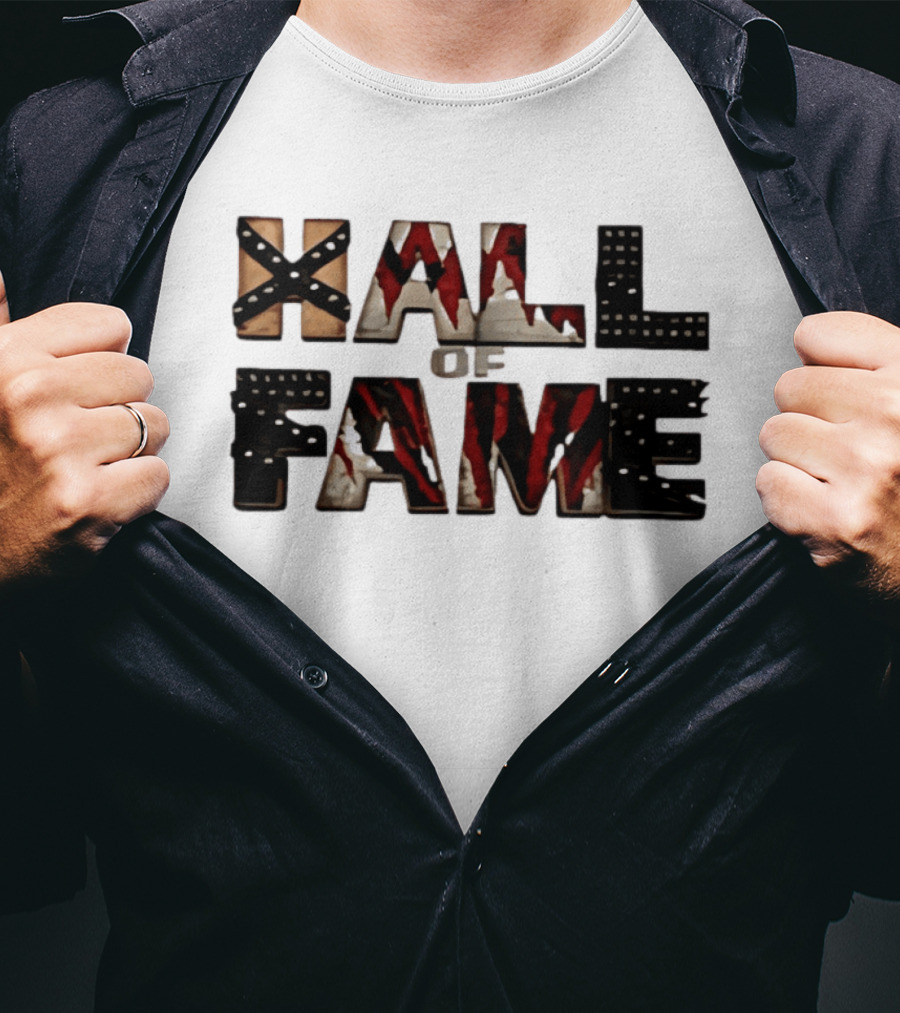 Hall Of Fame Horror Themed Letters With Blood Splatter T-Shirt