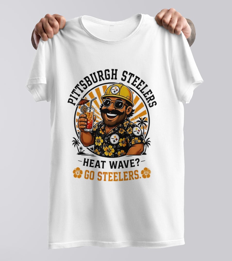 Pittsburgh Steelers Heat Wave Go Steelers Hawaiian Tropical Vibe T-Shirt