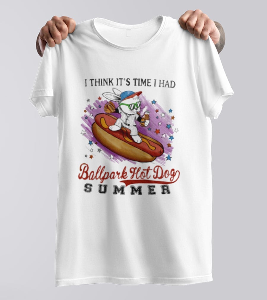 Rabbit I Think It's Time I Had Ballpark Hot Dog Summer T-Shirt