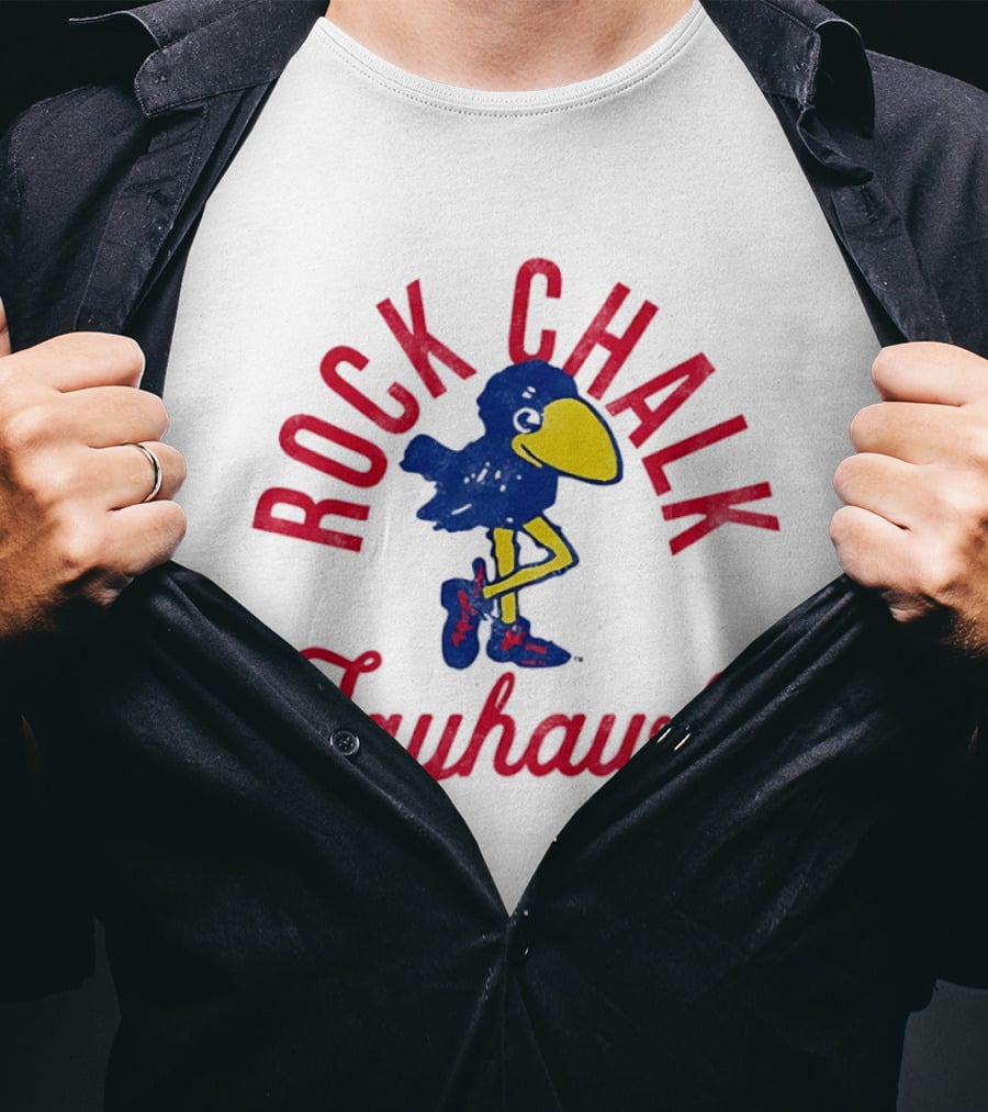 Rock Chalk Jayhawk Kansas Jayhawks Vintage Team Spirit T-Shirt