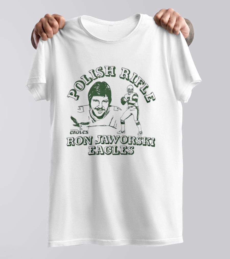 Polish Rifle Ron Jaworski Eagles Quarterback Sketch T-Shirt