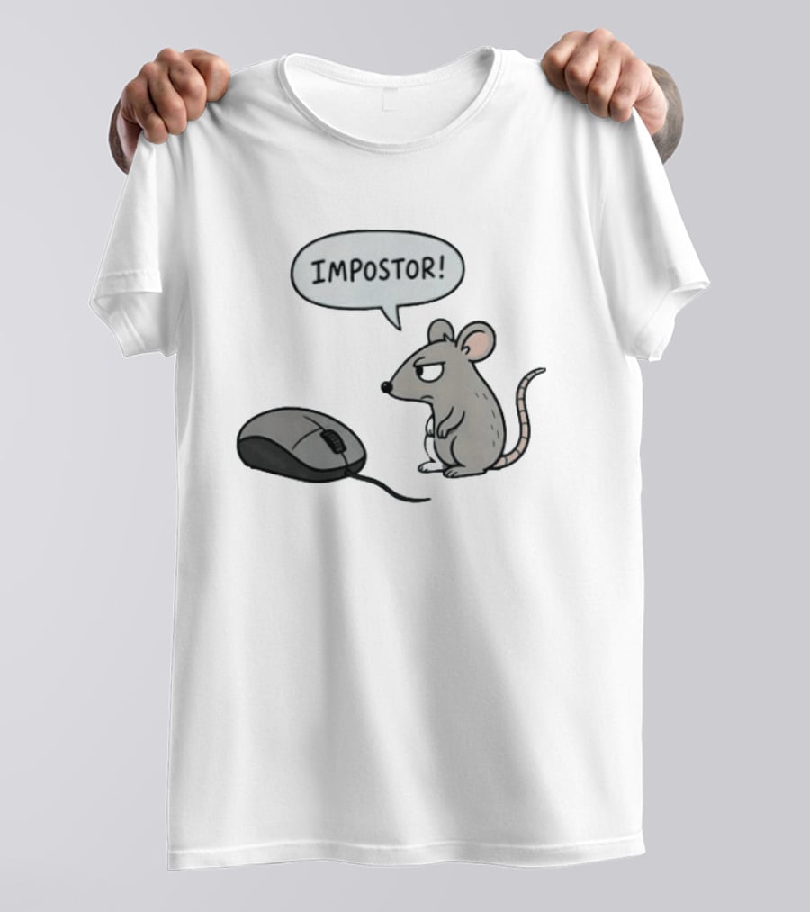 Impostor Mouse Rat Among Us Rodent Computer Joke T-Shirt
