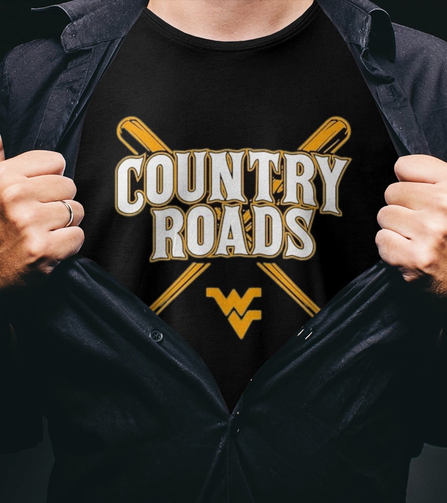 West Virginia Country Roads Baseball WV T-Shirt