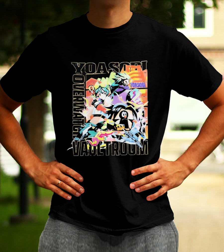 Yoasobi Over Vaultroom Kiriko Genji Pachimari Anime T-Shirt