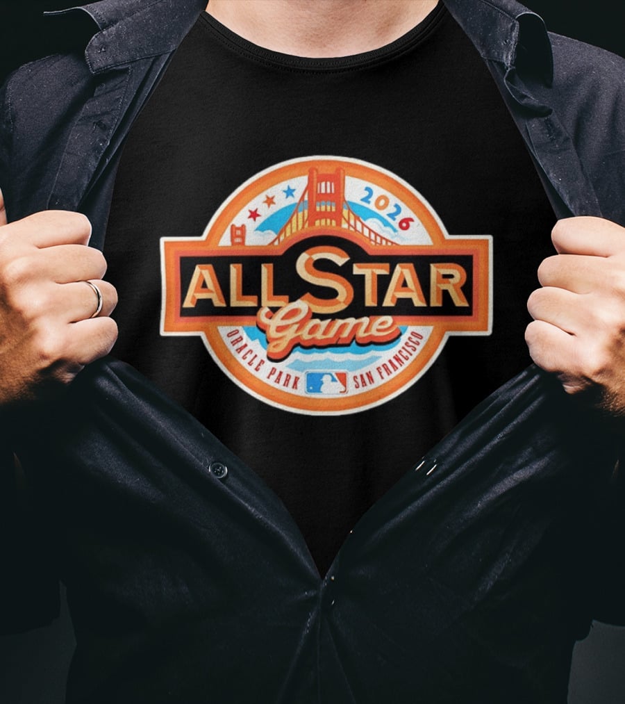 2026 MLB All Star Game Oracle Park San Francisco Golden Gate Bridge T-Shirt