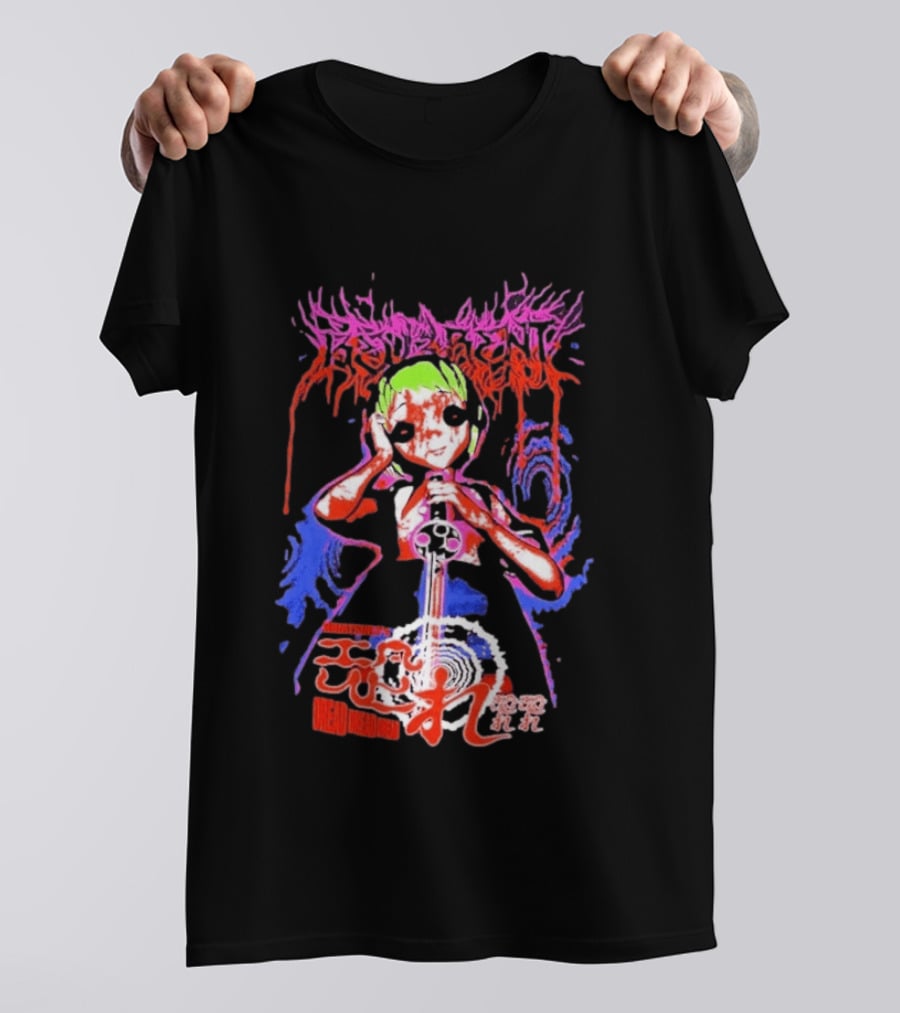 Hinatsura's Dread Dread Dread Colorful Manga Art Style With Japanese Script T-Shirt