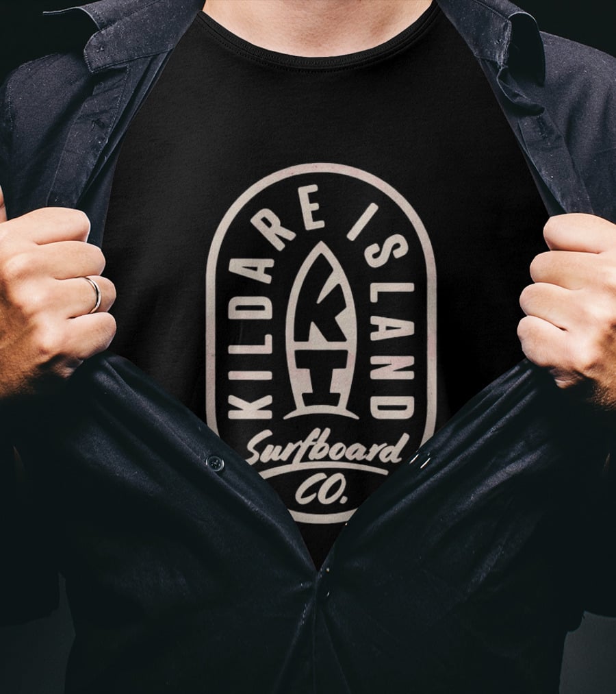 Kildare Island Surfboard Co Classic Vintage Surf T-Shirt