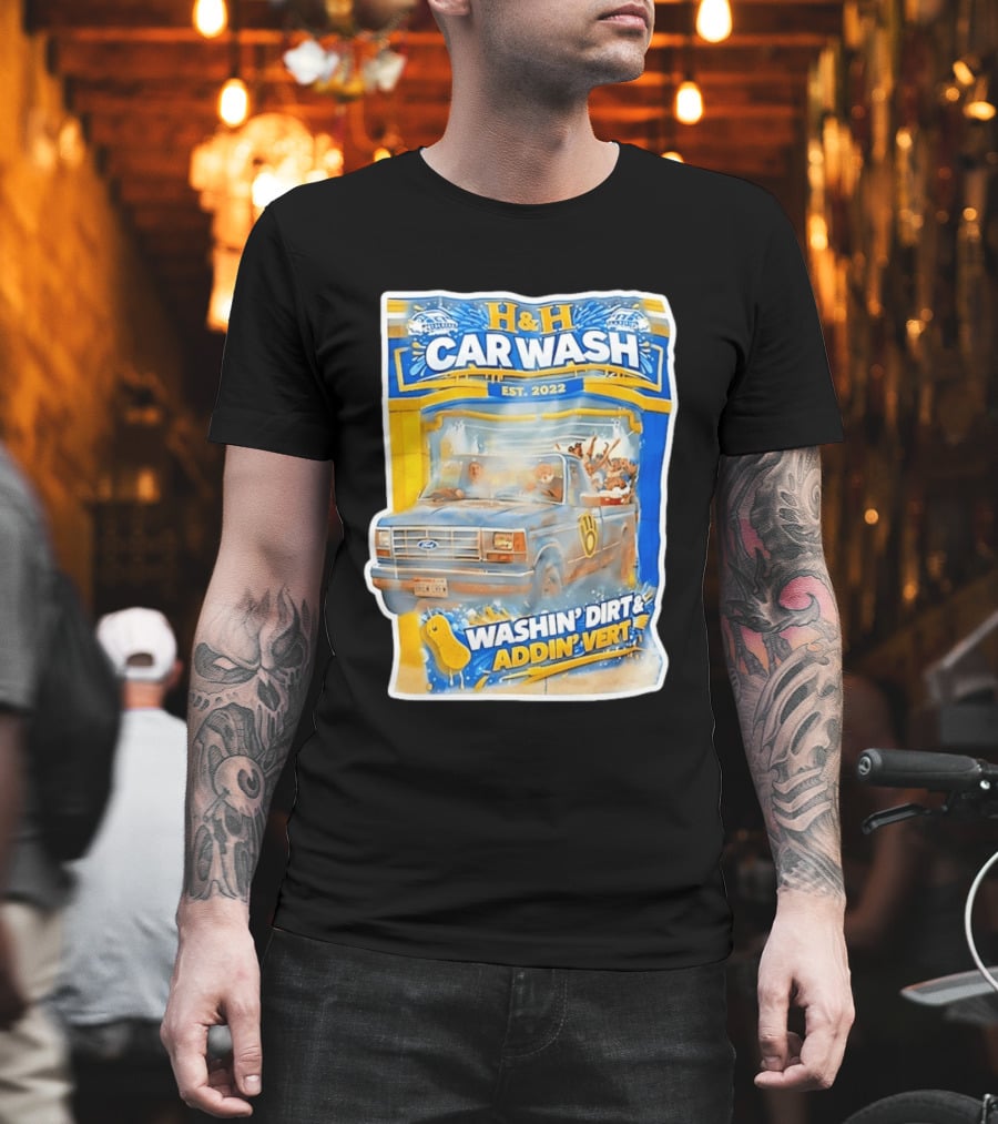 H And H Car Wash Washin' Dirt And Addin' Vert Milwaukee Brewers Est. 2022 T-Shirt