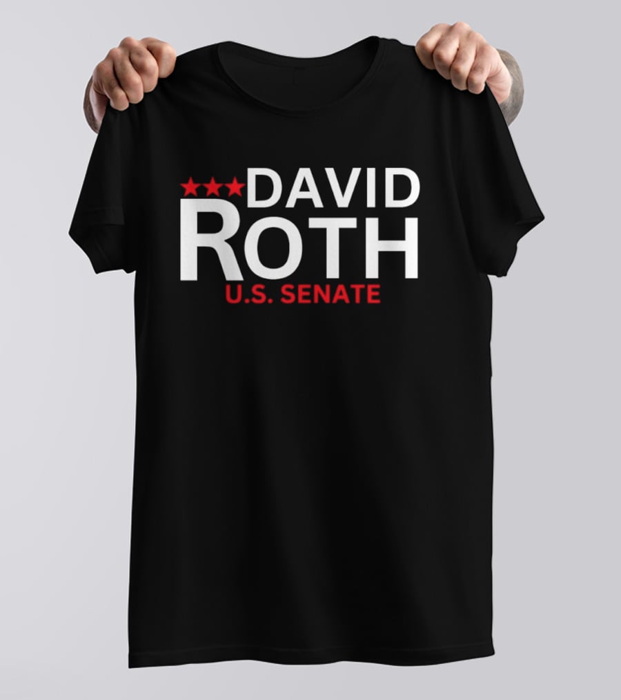 David Roth U.S. Senate Campaign 2026 With Red Stars T-Shirt