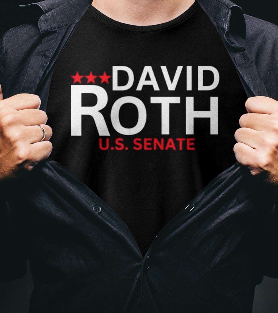 David Roth U.S. Senate Campaign 2026 With Red Stars T-Shirt