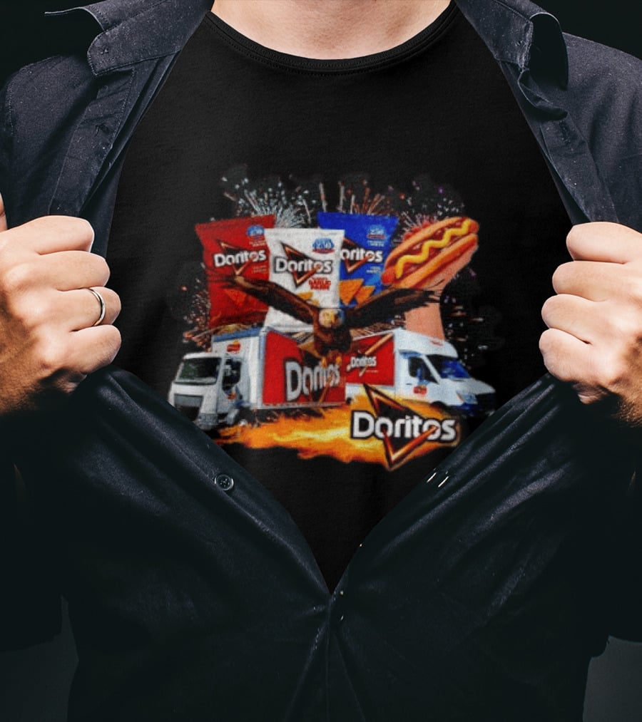 Doritos Hotdog Eagle Truck Fireworks Snack Explosion T-Shirt