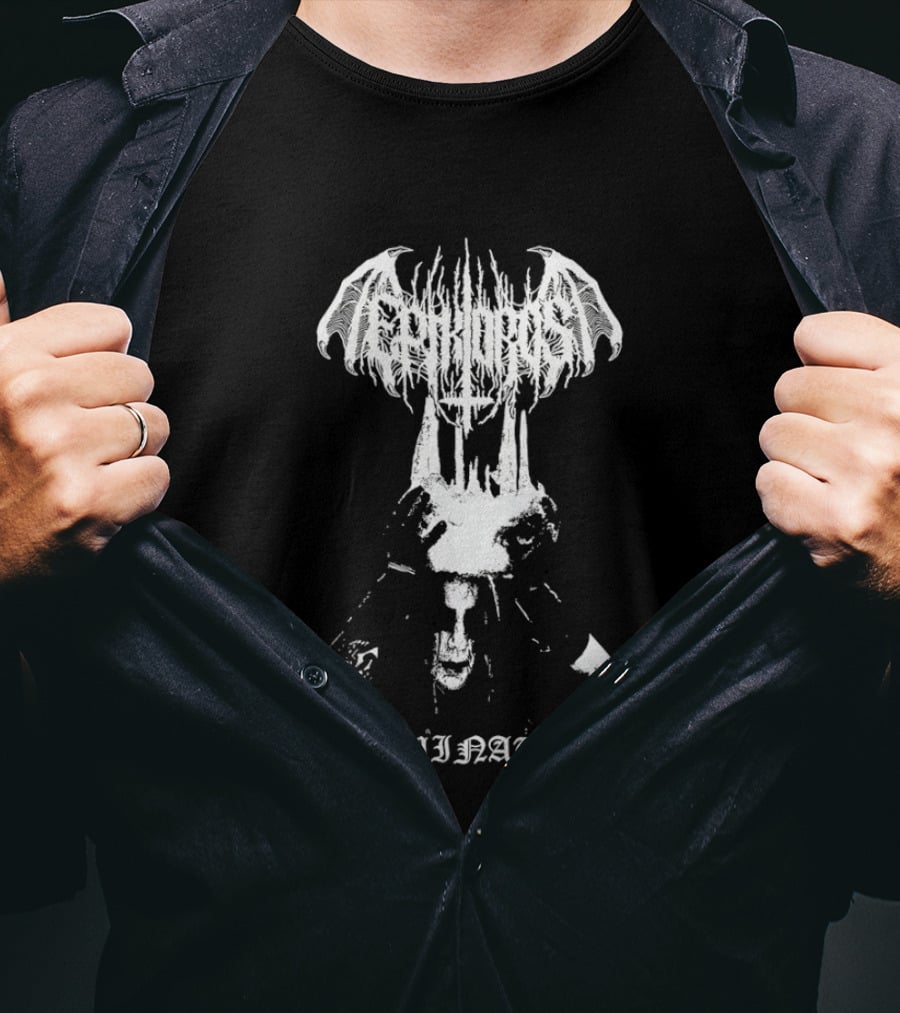 Tephroast Dominator Black Metal Skull Crown Corpse Paint T-Shirt