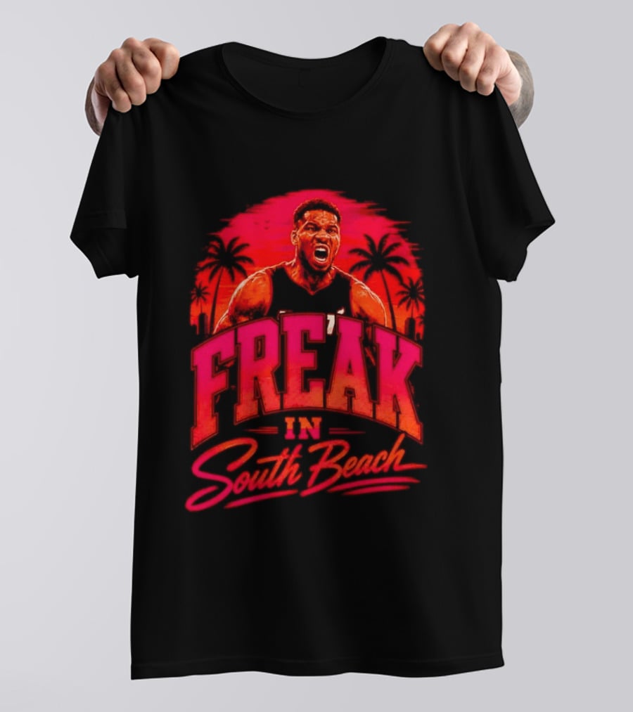 Freak Giannis Antetokounmpo In South Beach Miami Basketball T-Shirt
