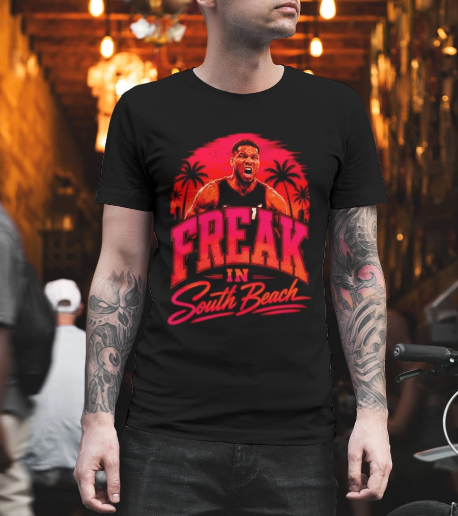 Freak Giannis Antetokounmpo In South Beach Miami Basketball T-Shirt